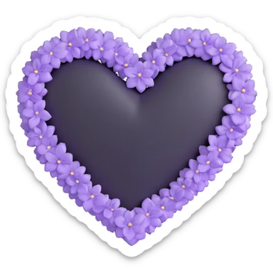 lilac heart sticker