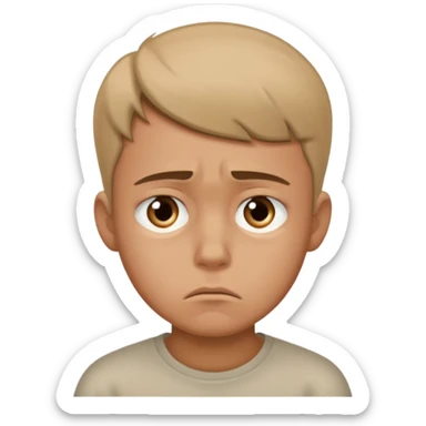 Ashamed emoji boy sticker