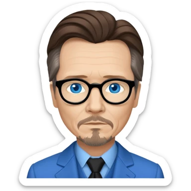 Gary Oldman with blue eyes sticker