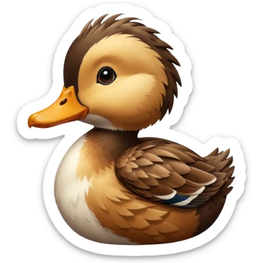 baby Northern Shoveller duck sticker
