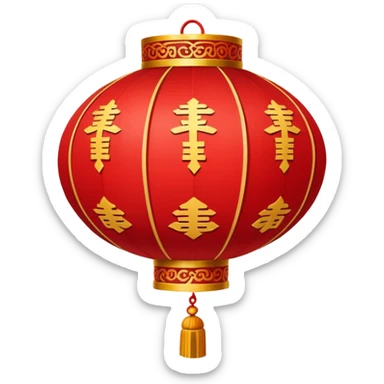 chinese red lantern sticker