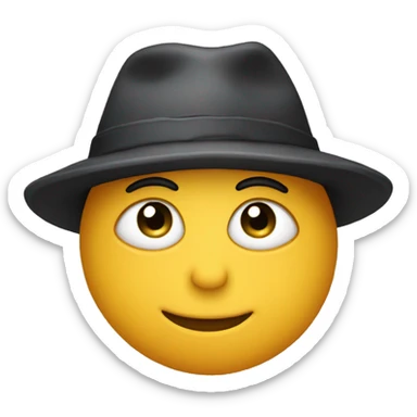 Eye roll wearing a hat sticker