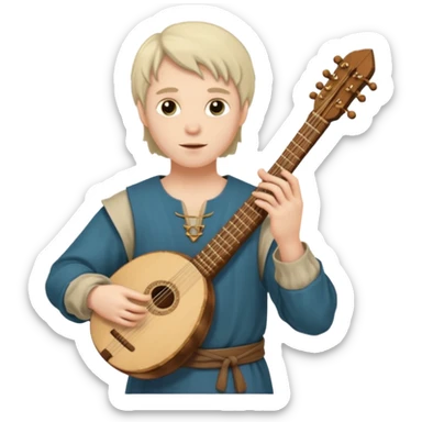 medieval bard sticker