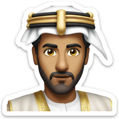 photorealistic  Faisal King of Saudi Arabia serious sticker