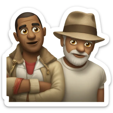 gigachad and pepe sticker