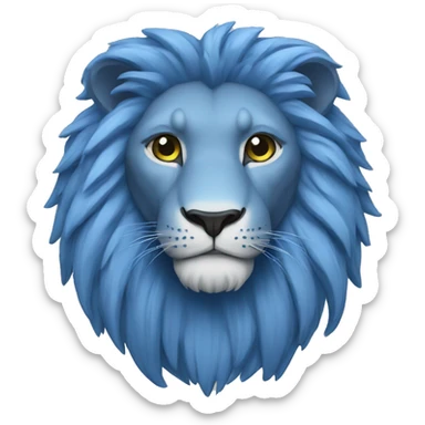 blue lion sticker
