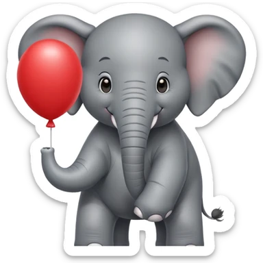 Elefant mit Ballon  sticker