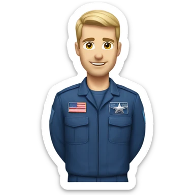 United States, Air Force military mechanic Caucasian male sticker