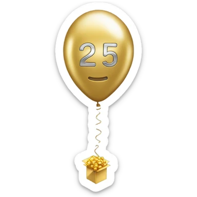 2025 gold balloon sticker