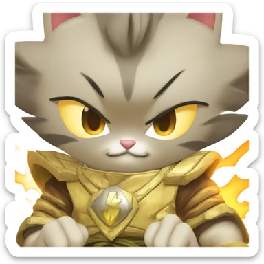 Super sayan kitty sticker