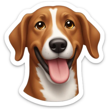 perro salchicha marrón sticker