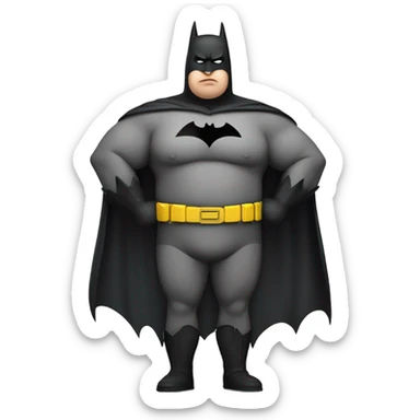 A really fat batman sticker