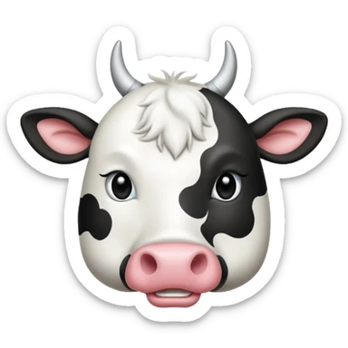 Une vache qui lève li dex sticker