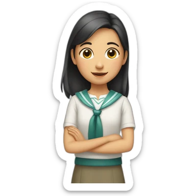 niña escuela sticker