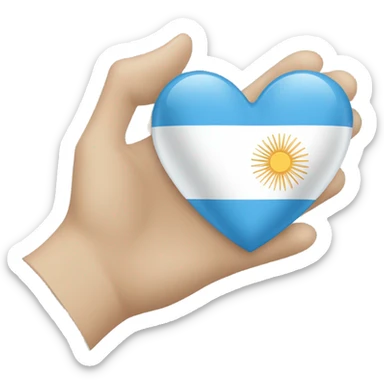 Argentine standarte heart sticker