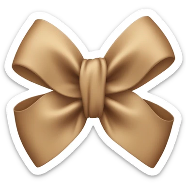 Light brown cute bow sticker