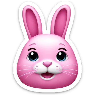 Pink rabbit sticker