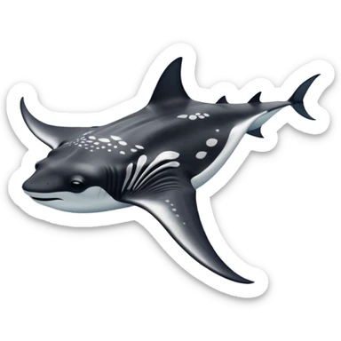 Manta ray sticker