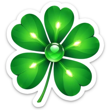 real cosmos star, but with clover, to make star look like lucky star, but main point is star, make it more star like real star emoji, make star with 5 edges sticker