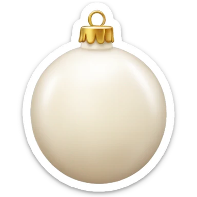 Creme bauble sticker