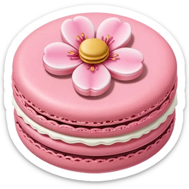 Cherry blossom shape macaron  sticker