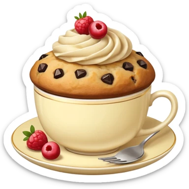 Tea Cup with Muffins sticker