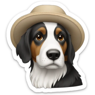 Épagneul breton assis sticker