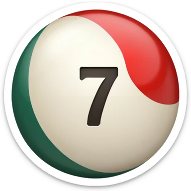 billiard ball 7 numner sticker