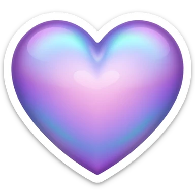 Iridescent light purple heart. sticker