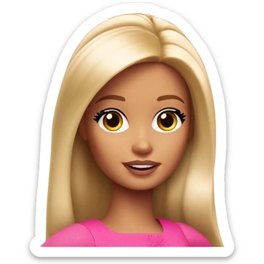 barbie looking to the side sticker
