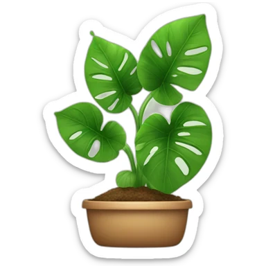 house plant with big leafs sticker