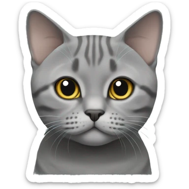 British Shorthair Cat Tabby Grey sticker