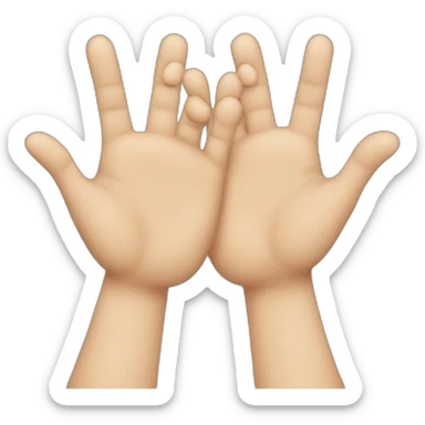 two six fingered hands sticker