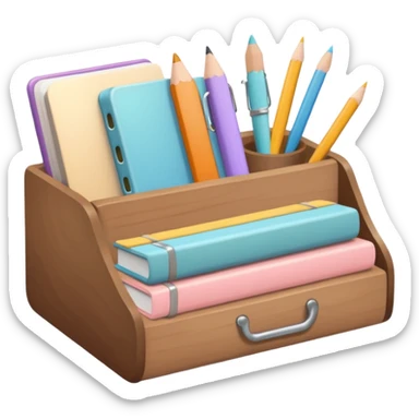 aesthetic school supplies cottage core (earthy) sticker