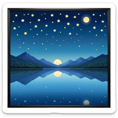 arkansas lake in the night sticker