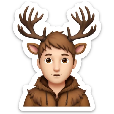 man fair in deer costume  sticker