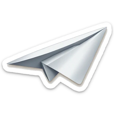 paper airplane sticker