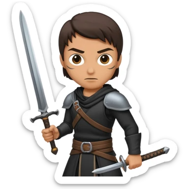 assasin with sword sticker