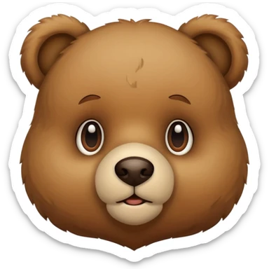 Teddy bears have soft fur and innocent, gentle faces. sticker