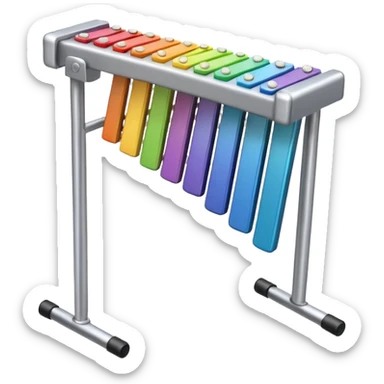Xylophone silver sticker