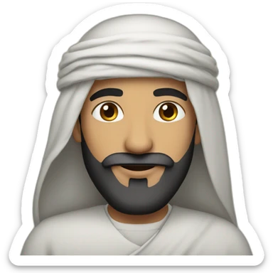 An Arab man wearing a thobe and shemagh sticker