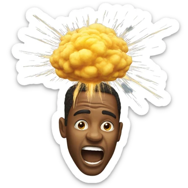 mind blowing emoji exploding head sticker