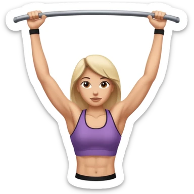 woman doing pull up sticker