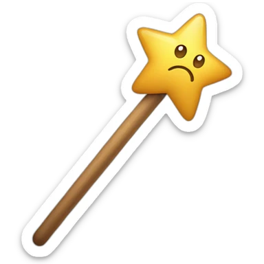 star holding a wand sticker