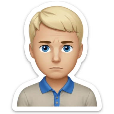 Charlie kirk with blonde hair and Blue eyes on epstein island but make hi really look like Charlie kirk sticker