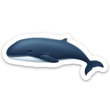 A whale with the zzz sleeping symbol sticker