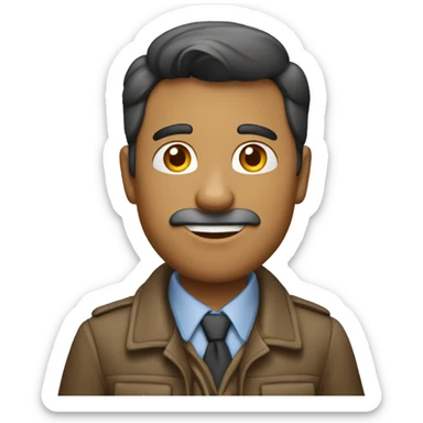 homme brun qui trvaille sur mac sticker