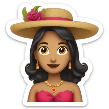 Pollera panama sticker