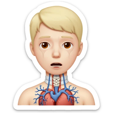 Choking throat sticker