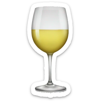 white wine with white heart  sticker